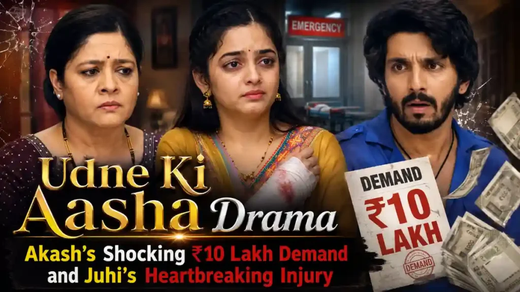 Udne Ki Aasha Drama: Akash’s Shocking ₹10 Lakh Demand and Juhi’s Heartbreaking Injury